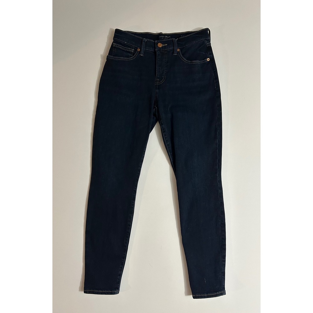 Lucky Brand Womens Skinny Ankle Jeans Dark Wash Blue Denim Size 8/29